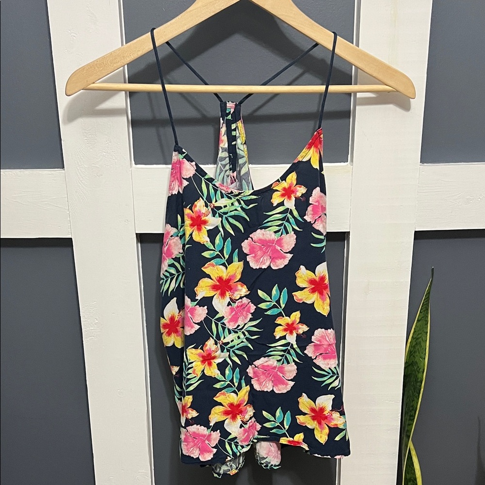 No Boundaries Floral Print Top with Pink and Yellow Accents